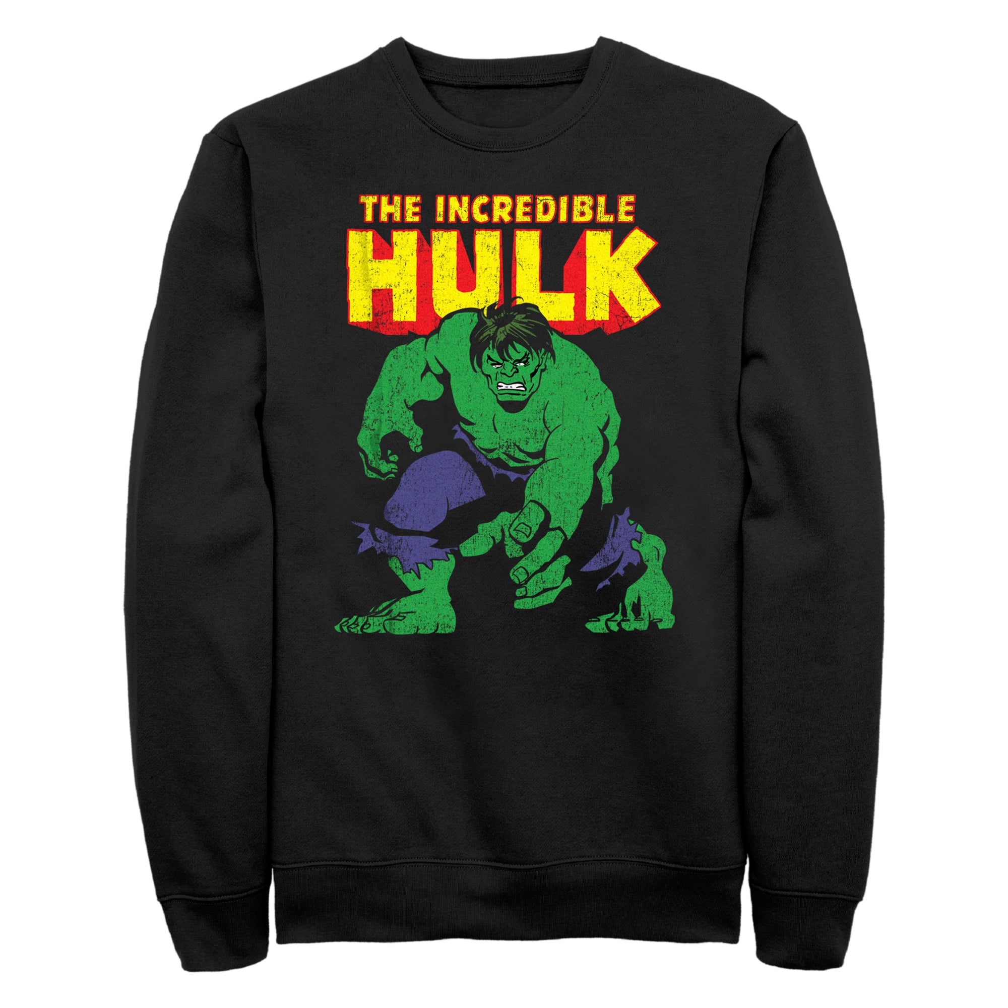 The Incredible Hulk Sweatshirt - Official Marvel Retro Graphic Pullover