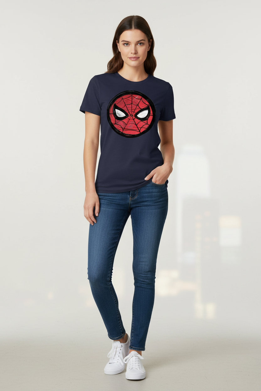 Official Licensed Marvel Spider-Man Beyond Amazing Mask Sketch Women’s T-Shirt